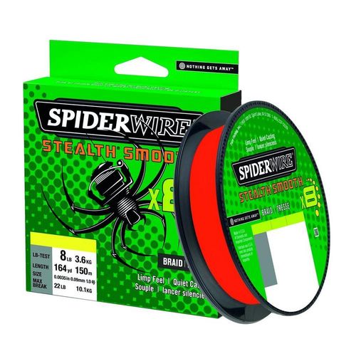 Spider Wire Stealth Smooth 150m Code Red 8-fach geflochtene Schnur