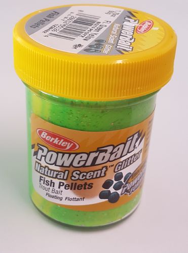 Berkley Powerbait - Fl. Green Yellow / Fish Pellets