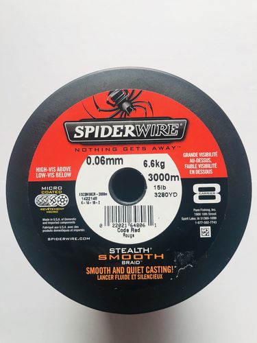 Spider Wire Stealth Smooth 8-fach geflochtene Schnur rot 100m, 200m, 300m