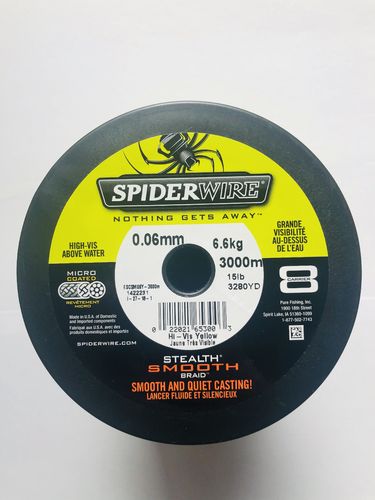 Spider Wire Stealth Smooth 8-fach geflochtene Schnur gelb 100m, 200m, 300m