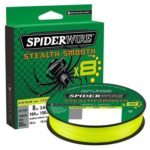 Spider Wire Stealth Smooth 150m Yellow/Gelb 8-fach geflochtene Schnur