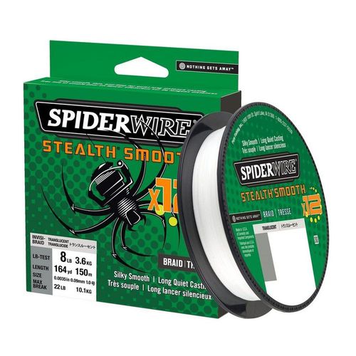 Spider Wire Stealth Smooth Translucent / Weiß 12-fach geflochtene Schnur 150m