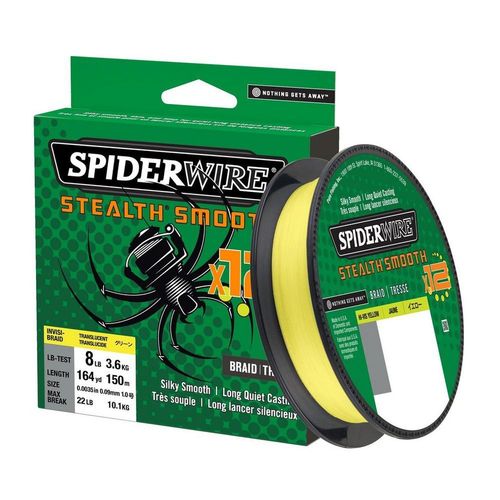 Spider Wire Stealth Smooth Yellow / Gelb 12-fach geflochtene Schnur 150m